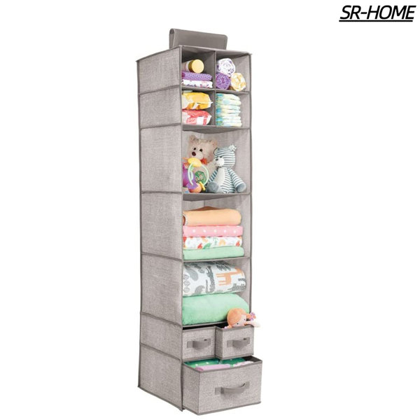 SRHOME Soft Fabric Over Closet Rod Hanging Storage Organizer Wayfair
